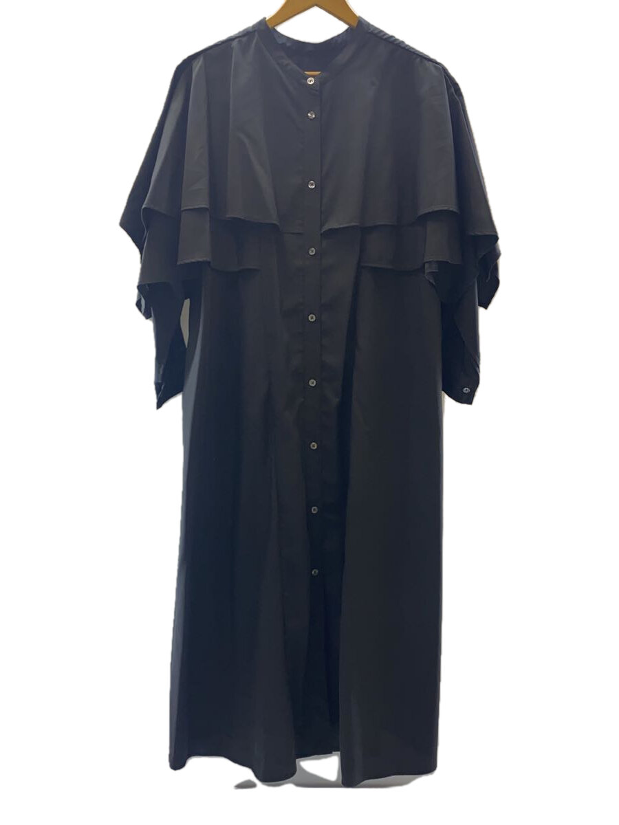 【中古】OSMOSIS◆シャツワンピース/one/ポリエステル/BLK/無地/595006-310【レディースウェア】