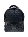 【中古】CHANEL◆リュック_コココクーン_ナイロン_ココマーク_ロゴ_BLK/ナイロン/BLK【バッグ】