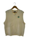 【中古】STUSSY◆ベスト/M/コットン/クリーム/無地/118483【メンズウェア】