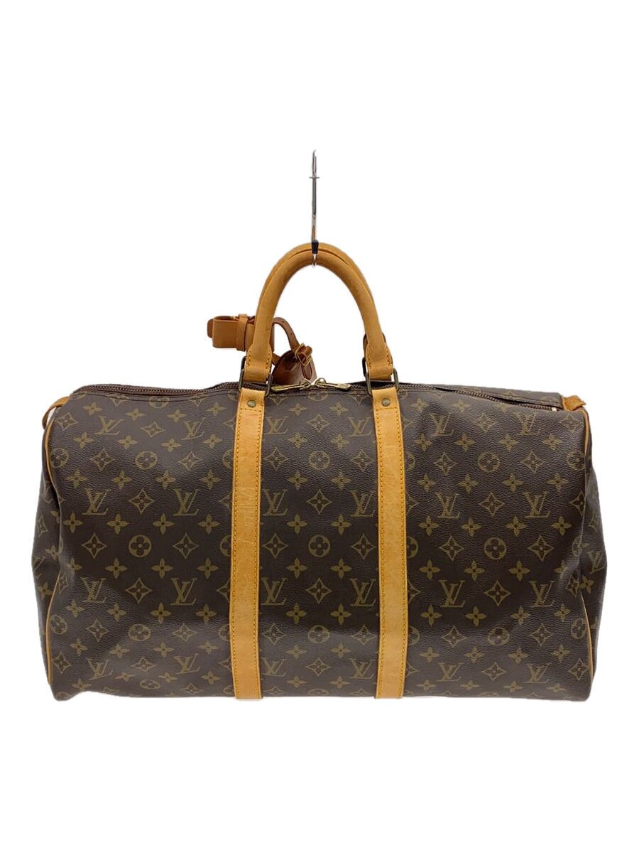 【中古】LOUIS VUITTON◆キーポル50_モノグラム・キャンバス_BRW/PVC/BRW/総柄【バッグ】