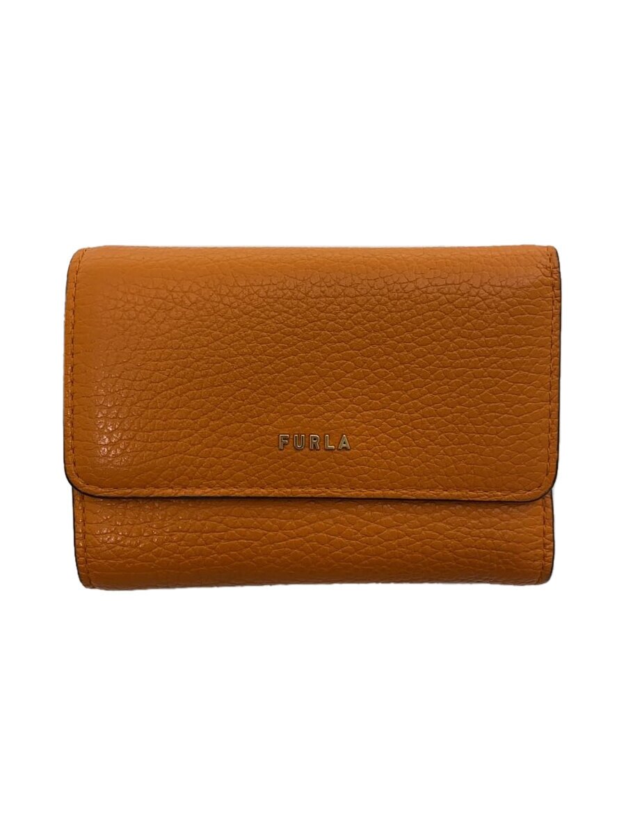 【中古】FURLA◆3つ折り財布/--/ORN/無地/レディース【服飾雑貨他】