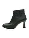 【中古】JANE SMITH◆ROUND TOE SHORT BOOTS ショートブーツ/37/KHK【シューズ】