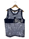 【中古】EMPORIO ARMANI◆シアータンクトップ/L/ポリエステル/BLK/アニマル//【メンズウェア】