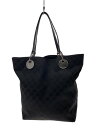 【中古】GUCCI◆トートバッグ_GGキャンバス/キャンバス/BLK/総柄【バッグ】