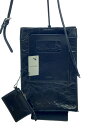 【中古】nouer◆ショルダーバッグ/レザー/BLK/無地【バッグ】