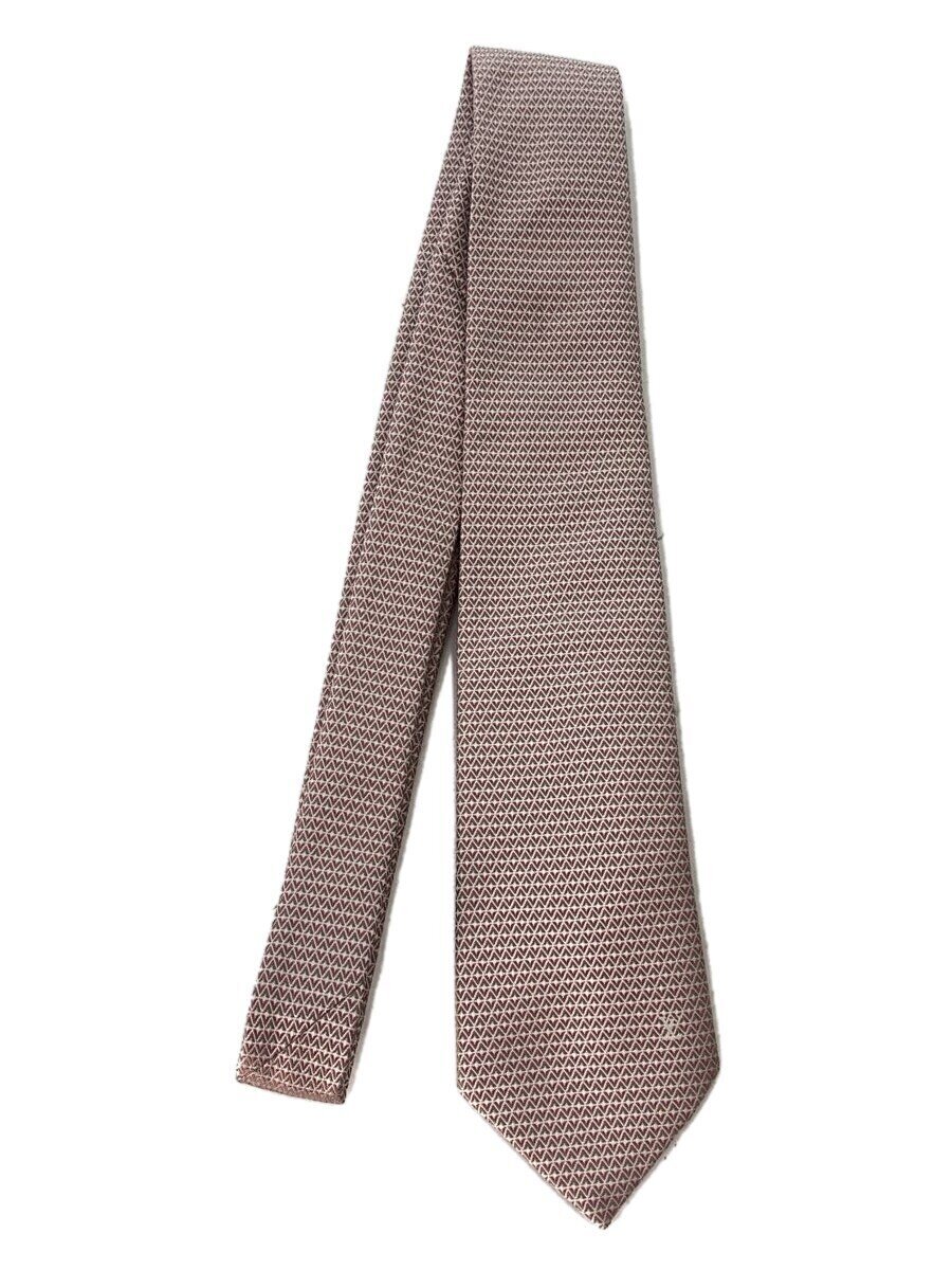 LOUIS VUITTON - 【中古】LOUIS VUITTON◆クラヴァット・ダイヤモンドブイ8CM/シルク/PNK/総柄/メンズ【服飾雑貨他】