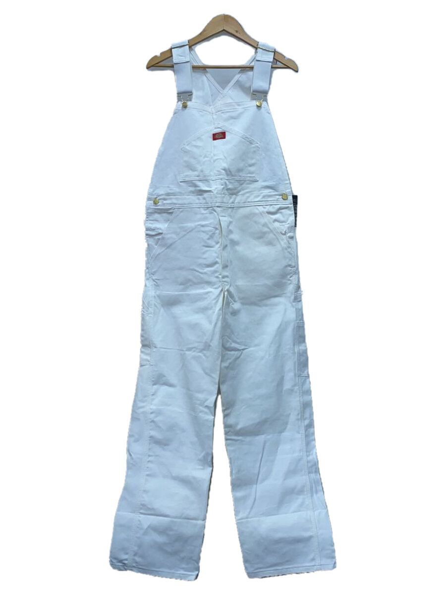 【中古】DICKIES◆タグ付き/オーバーオール/30/コットン/WHT/029311733483//【メンズウェア】