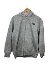 【中古】THE NORTH FACE◆SQUARE LOGO FULLZIP_スクエアロゴフルジップ/L/ポリエステル/グレー【メンズウェア】(4)