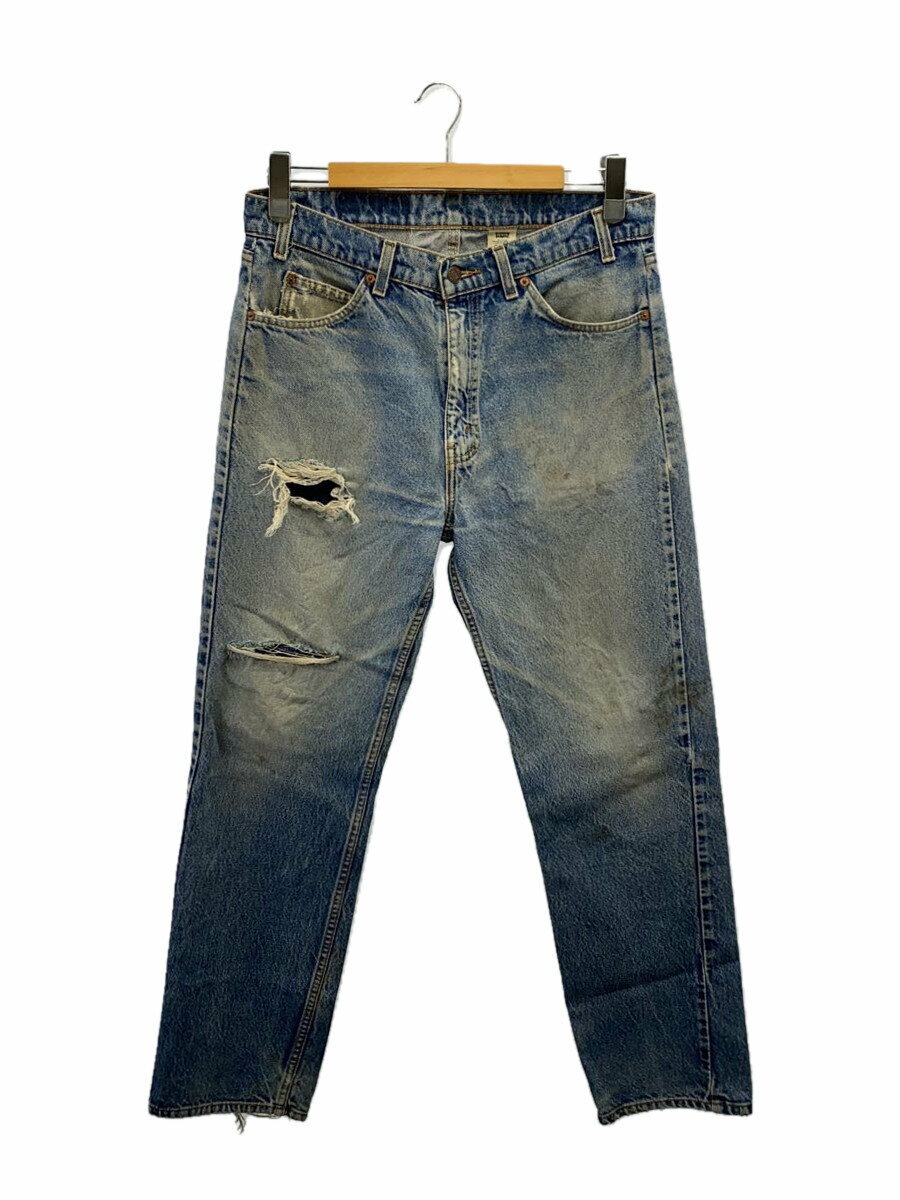 【中古】Levi’s◆ボトム/34×32/コットン/IDG/オレンジタブ/505/ボタン裏977/グアテマラ製【メンズウェア】