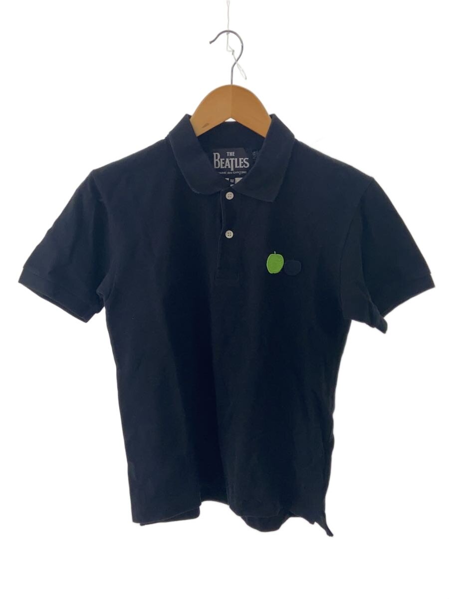【中古】COMME des GARCONS◆THE BEATLES/ポロシャツ/M/コットン/BLK/VZ-T014【メンズウェア】