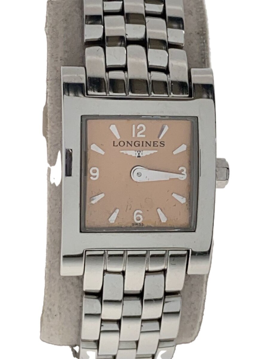 【中古】LONGINES◆ドルチェヴィータ/クォーツ腕時計/アナログ/ステンレス/PNK/SLV/SS/L5.161.4【服飾雑貨他】