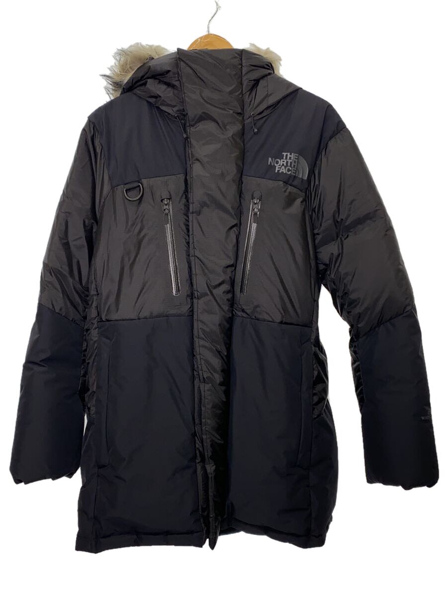 【中古】THE NORTH FACE◆EXPLORE HIM COAT_エクスプローラーヒムコート/M/ナイロン/BLK/無地【メンズウェア】