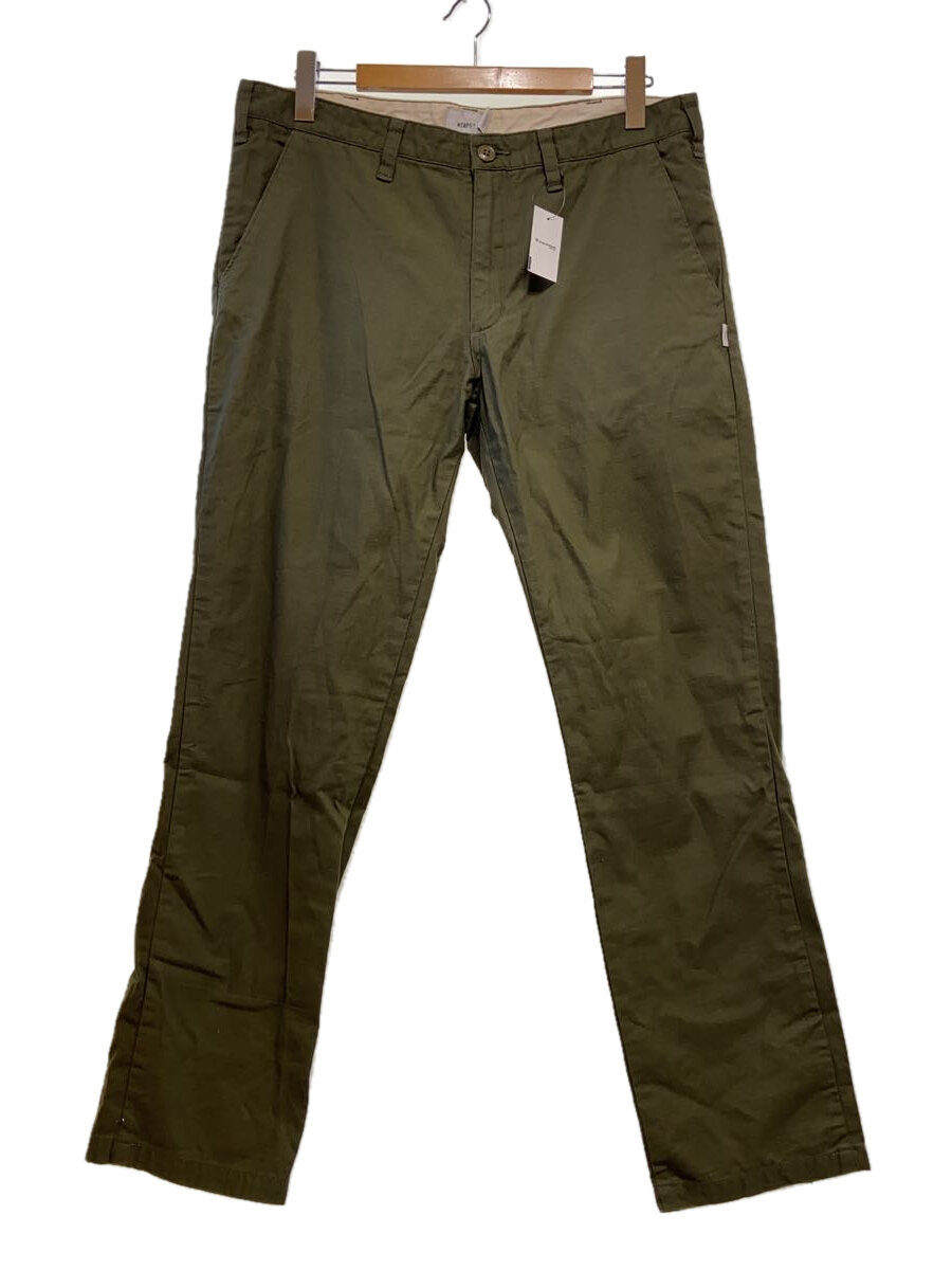 【中古】WTAPS◆BUDS SKINNY TROUSERS/4/コットン/KHK/無地/181TQDT-PTM01【メンズウェア】