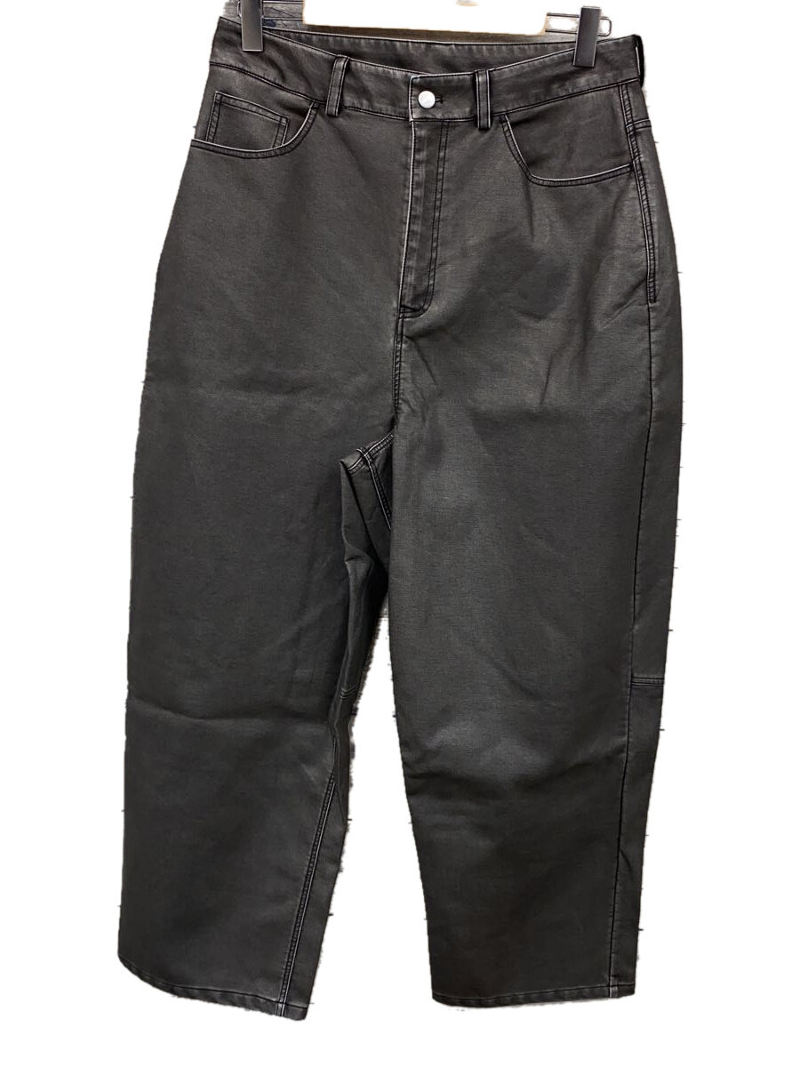 【中古】WHITELAND BLACKBURN◆PU WIDE PANTS/ワイドパンツ/FREE/ポリエステル/グレー/24A-PTL327-WL【メンズウェア】