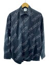 【中古】VETEMENTS◆長袖シャツ/XS/--/BLK/総柄/UE54SH300B【メンズウェア】