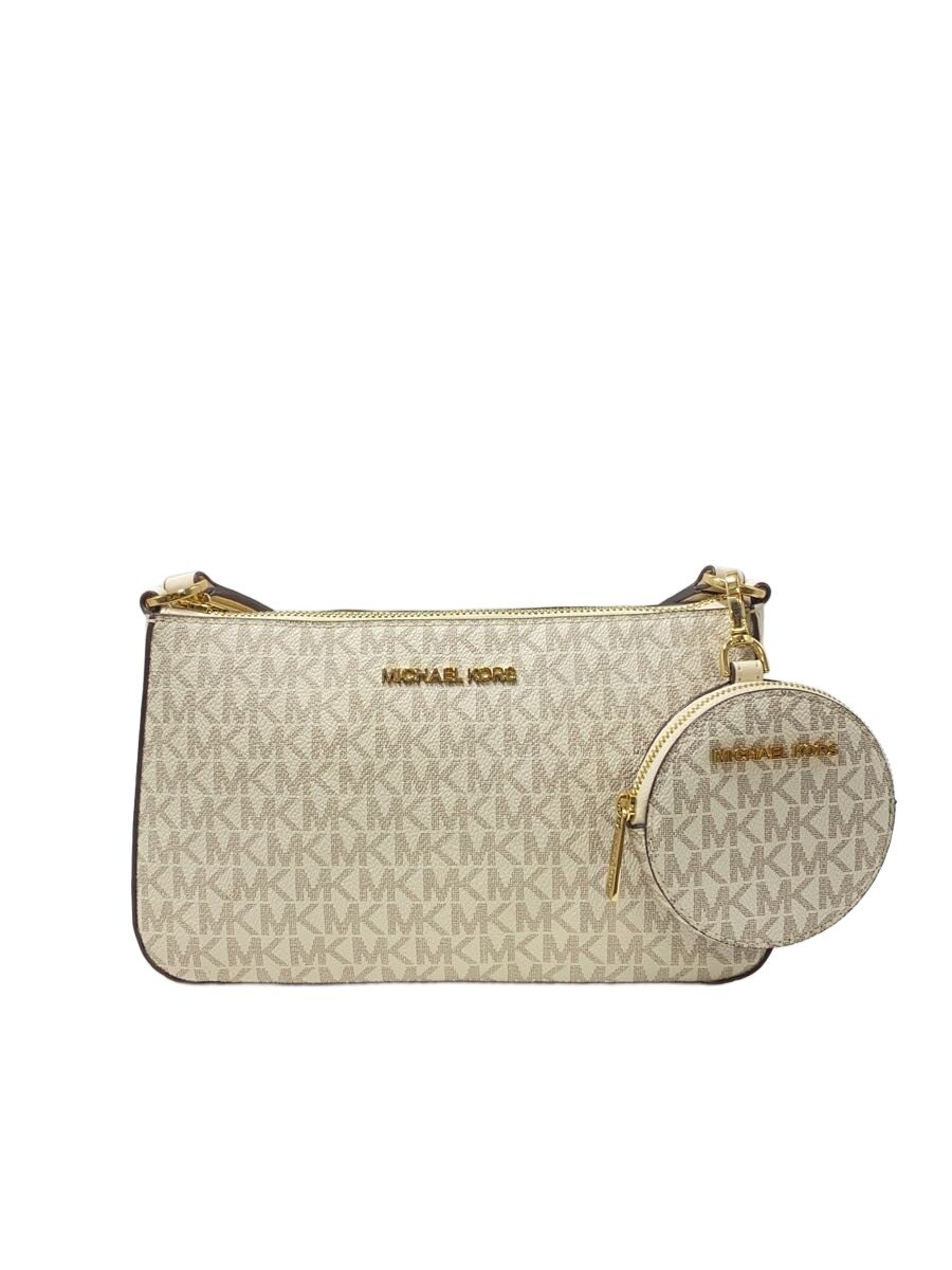 【中古】MICHAEL KORS◆ショルダーバッグ/ホワイト/総柄/35ZS2GTVC1B【バッグ】