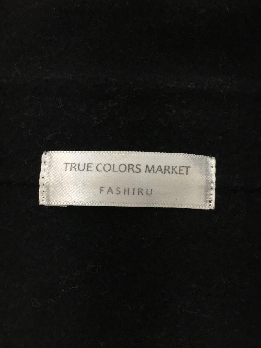 【中古】TRUE COLORS MARKET FASHIRU◆チェスターコート/--/ウール/BLK/無地【レディースウェア】 3