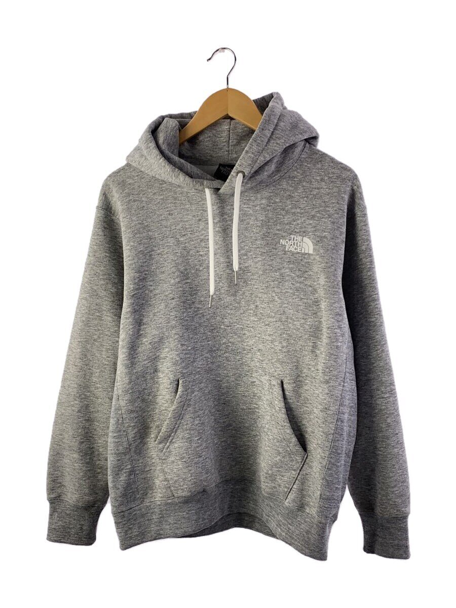 【中古】THE NORTH FACE◆BACK SQUARE LOGO HOODIE_バックスクエアロゴフーディ/M/ポリエステル/GRY【メンズウェア】