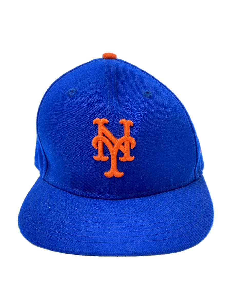 【中古】NEW ERA◆キャップ/7 1/8/コットン/BLU/無地/メンズ【服飾雑貨他】