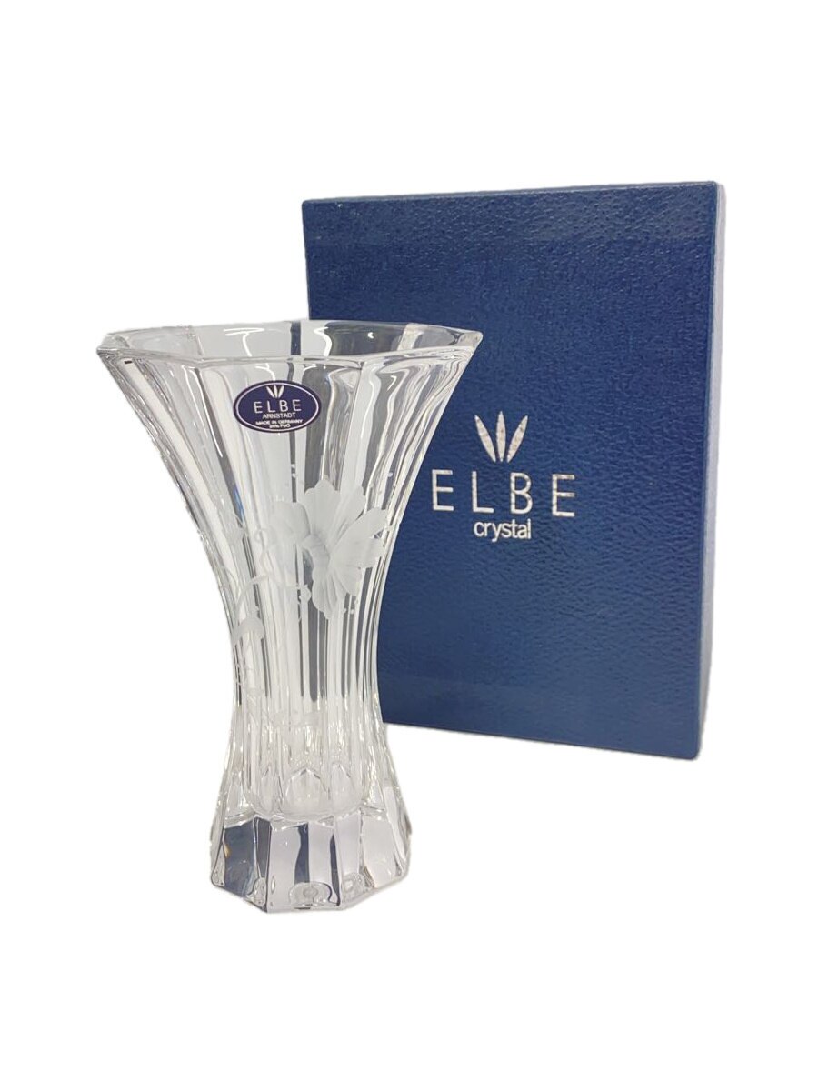 【中古】ELBE crystal◆壷・花瓶/CLR【インテリア小物・日用雑貨】