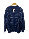 【中古】SON OF THE CHEESE◆Bulky Check Cardigan/カーディガン/L/コットン/NVY/SC2311-KN01【メンズウェア】