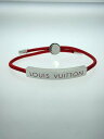 【中古】LOUIS VUITTON◆ブレスレット・スペースLV_RED/ナイロン/RED/レディース【服飾雑貨他】