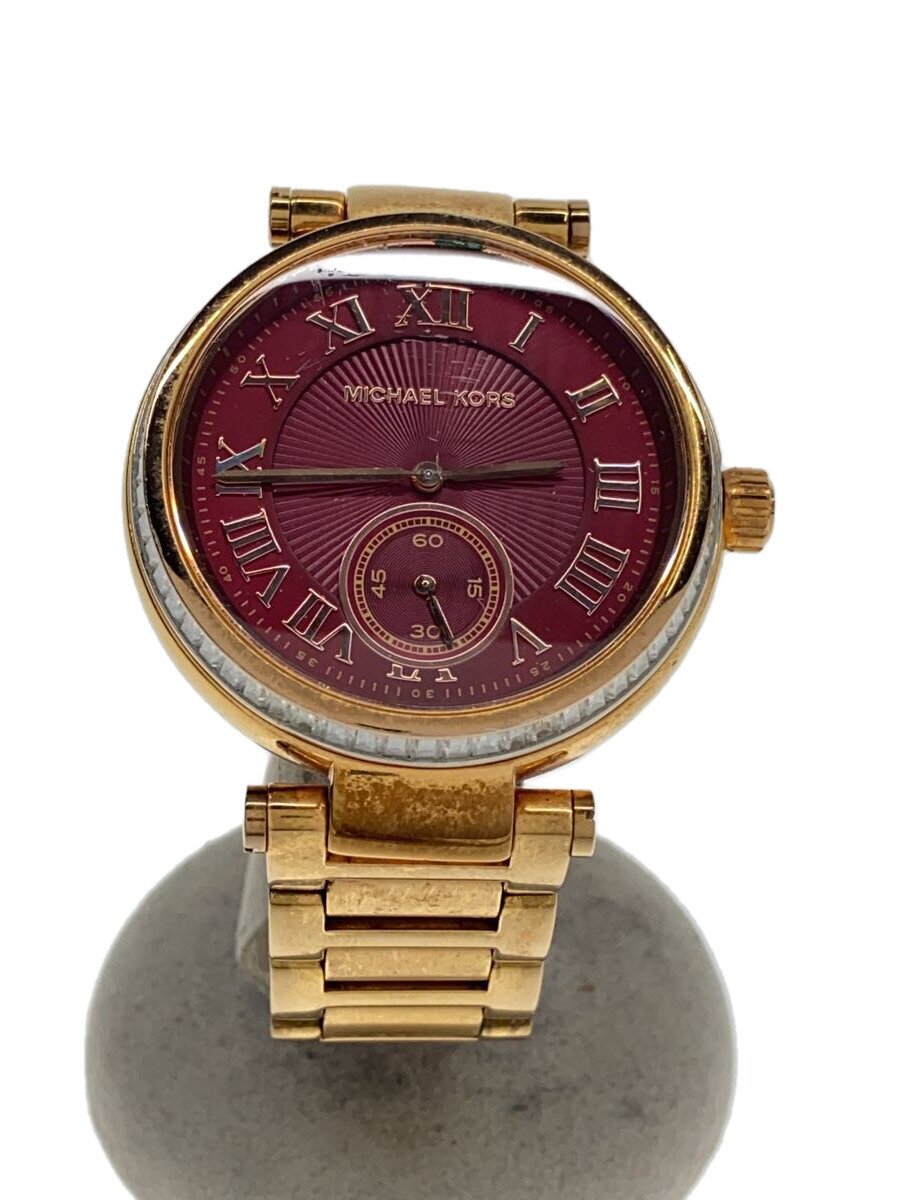 【中古】MICHAEL KORS◆クォーツ腕時計/アナログ/ステンレス/BRD/GLD/SS/MK-6086/電池切れ/【服飾雑貨他】
