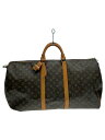 【中古】LOUIS VUITTON◆キーポル・バンドリエール60_モノグラム・キャンバス_BRW/PVC/BRW【バッグ】