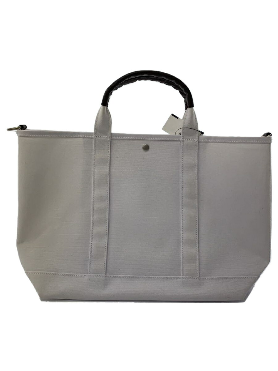 【中古】m7days◆トートバッグ/キャンバス/WHT【バッグ】