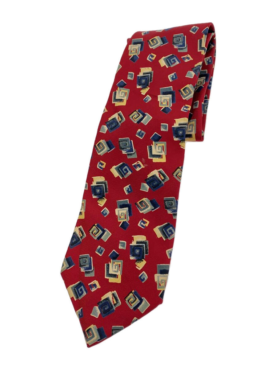 【中古】GIVENCHY◆ネクタイ/シルク/RED/総柄/メンズ【服飾雑貨他】