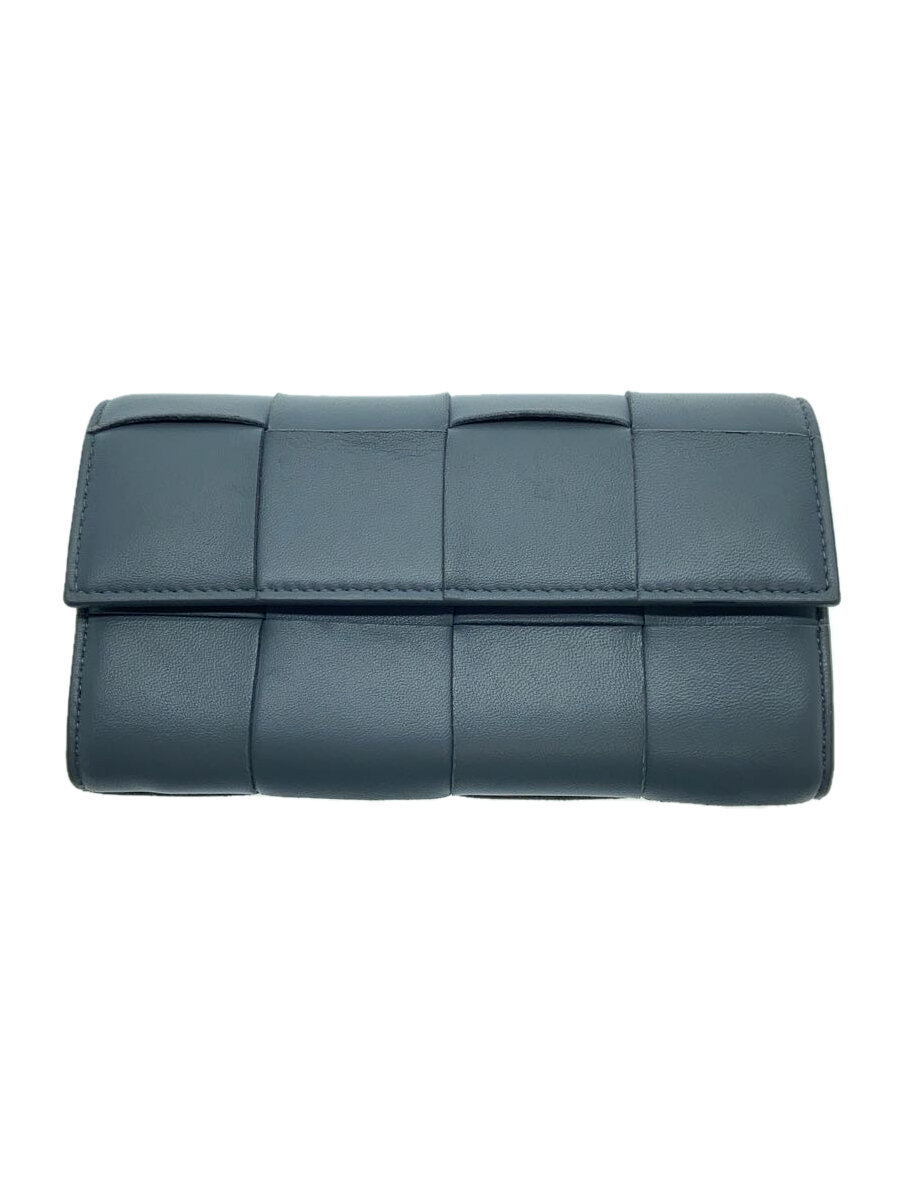 【中古】BOTTEGA VENETA◆ボッテガヴェネタ/p025103151/長財布/レザー/グレー/無地【服飾雑貨他】