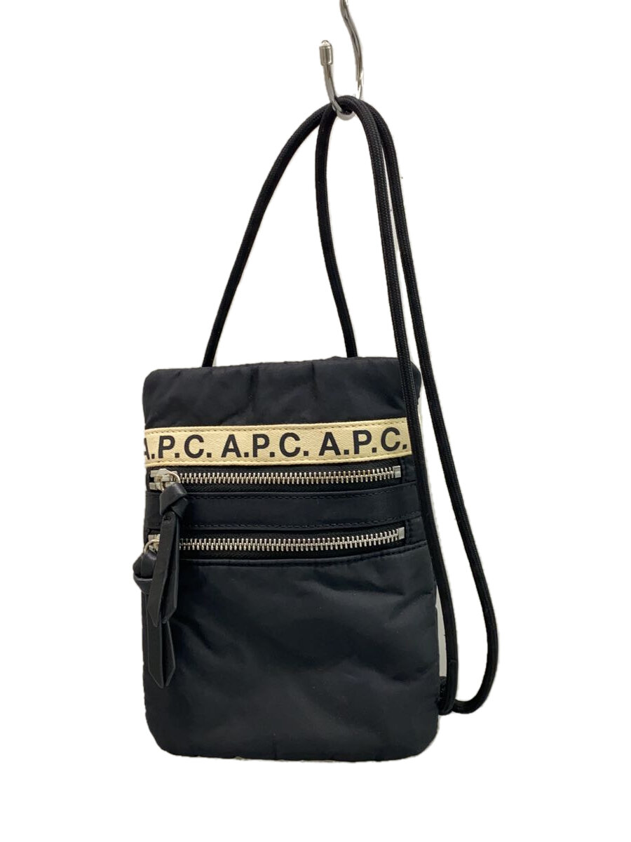 【中古】A.P.C.◆ショルダーバッグ/デニム/BLK【バッグ】