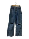 【中古】X-girl◆ワイドパンツ/XS/デニム/IDG/インディゴ/無地/105221031010【レディースウェア】