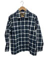 【中古】Blackeyepatch◆SHAGGY CHECKED SHIRT JACKET/21SS/ネルシャツ/XL/コットン/GRN/チェック【メンズウェア】(4)