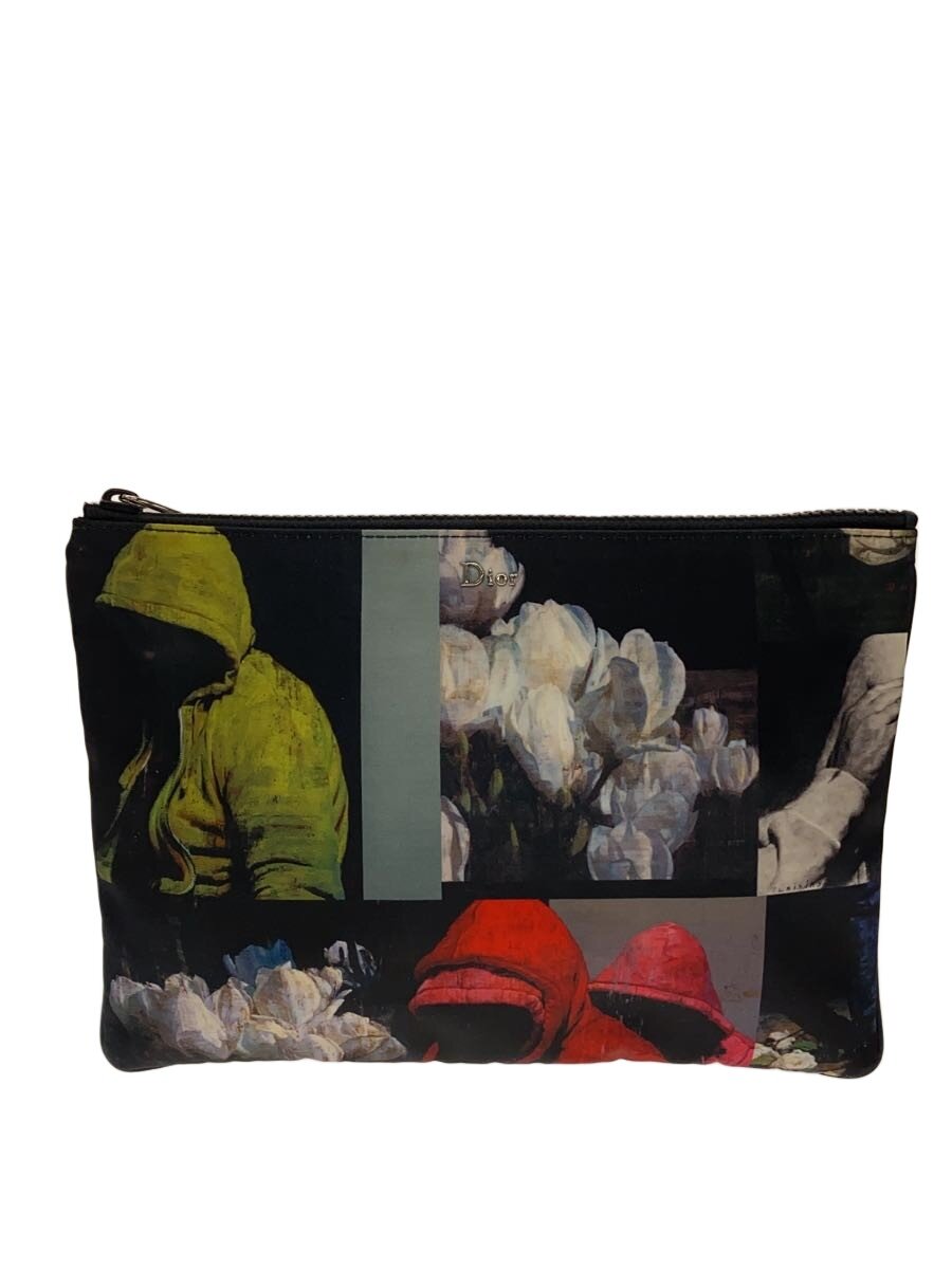 【中古】Dior HOMME◆フランソワ バール/クラッチバッグ/セカンドバッグ/--/BLK/総柄//【バッグ】