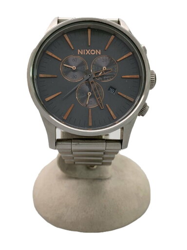【中古】NIXON◆クォーツ腕時計/デジタル/ステンレス/BLK/SLV/THE SENTRY CHRONO【服飾雑貨他】 【中古】NIXON◆クォーツ腕時計/デジタル/ステンレス/BLK/SLV/THE SENTRY CHRONO【服飾雑貨他】