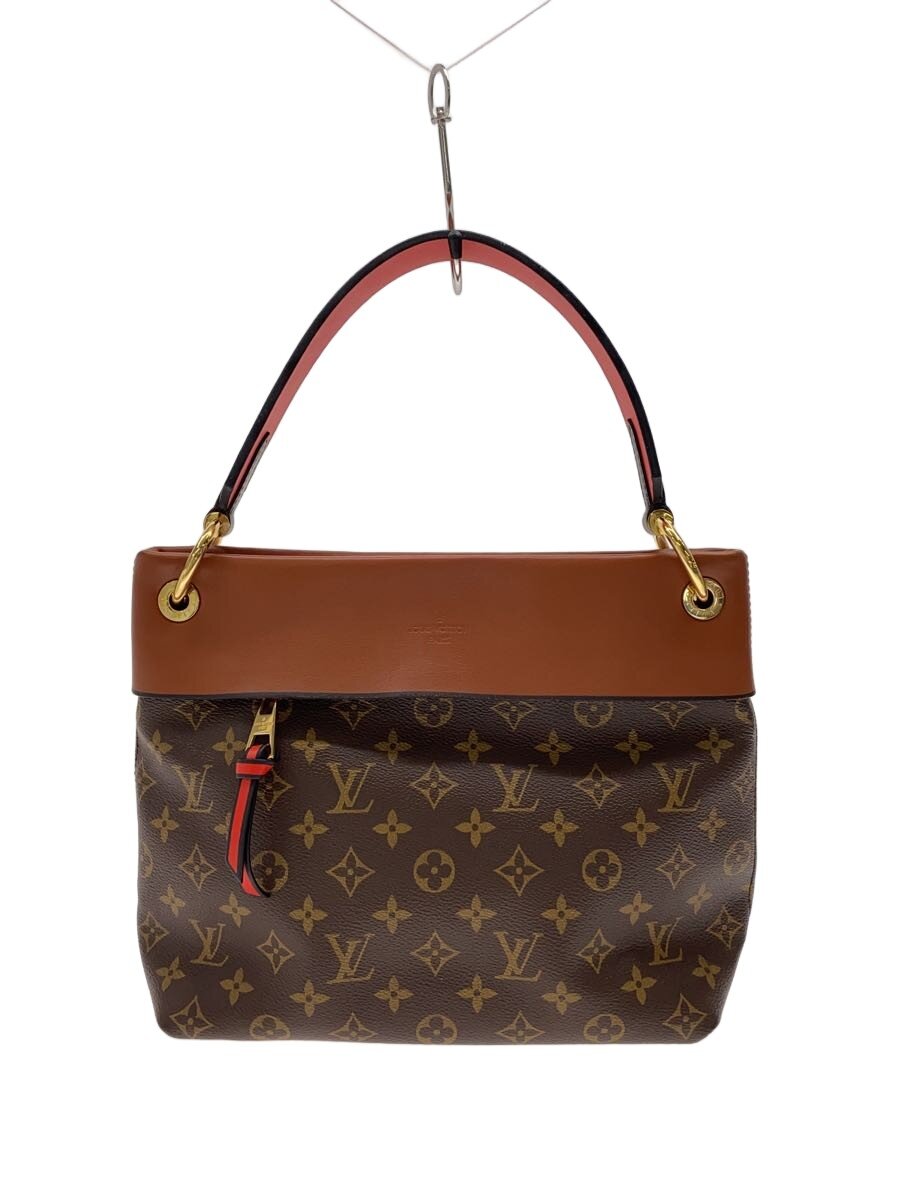 LOUIS VUITTON◆テュイルリー・ブザス_モノグラム・キャンバス_キャラメル/PVC/BRW//