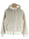 【中古】MONCLER◆23AW/タグ付/MAGLIA APERTA CON ZIP/M/ポリエステル/BEG//【メンズウェア】