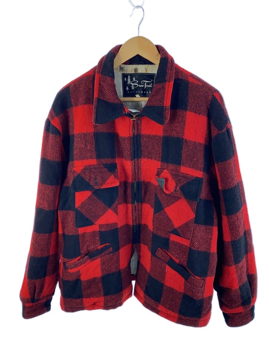バッファローチェックウールジャケット/50-60s/SCOVILL/now Trail/XL/RED/