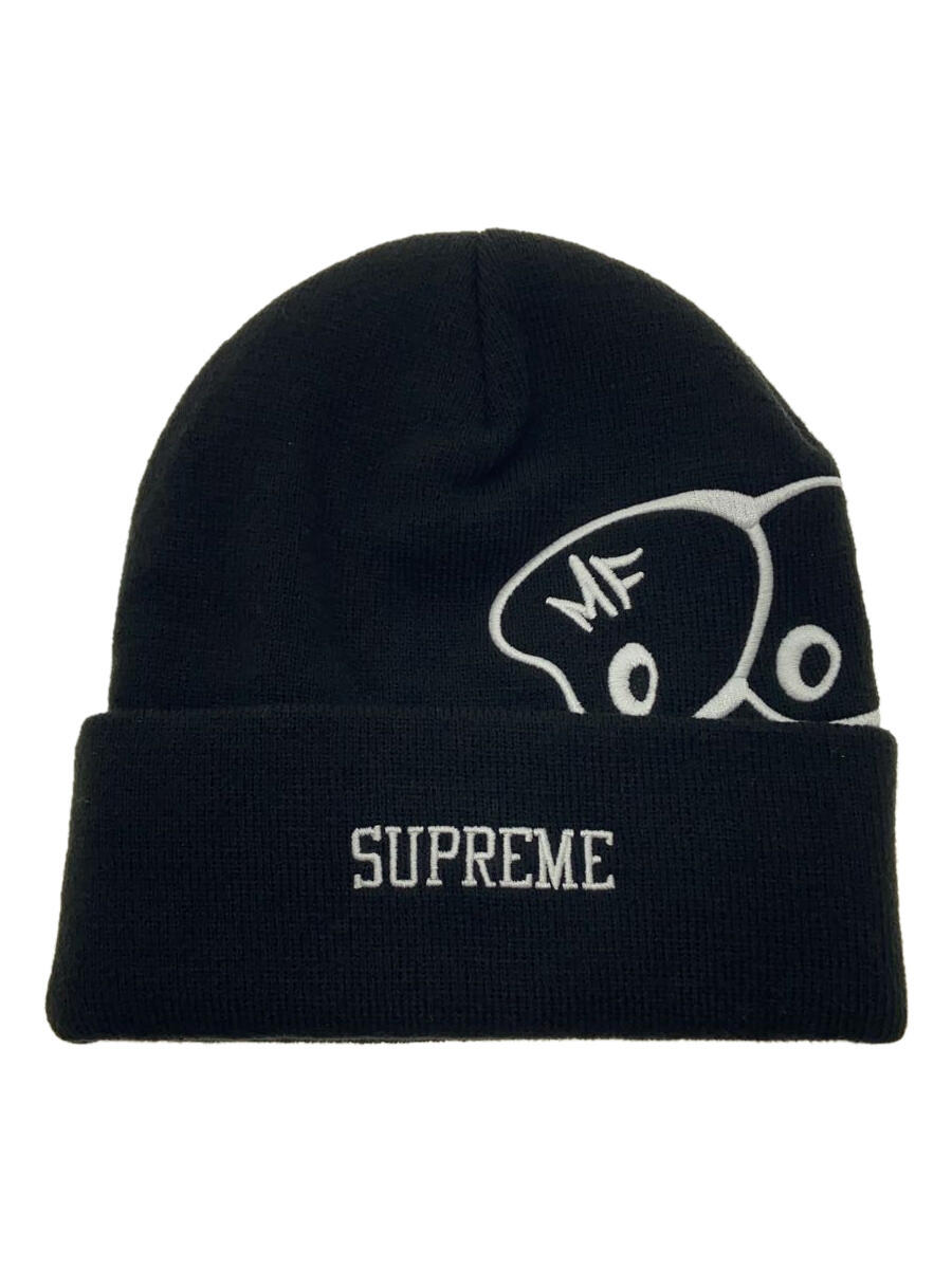 【中古】Supreme◆23AW/Mf Doom Beanie/ビーニー/ニットキャップ/FREE/アクリル/BLK【服飾雑貨他】