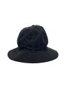 【中古】NEWYORK HAT&CAP CO.◆バケットハット/XL/コットン/BLK/無地/メンズ【服飾雑貨他】