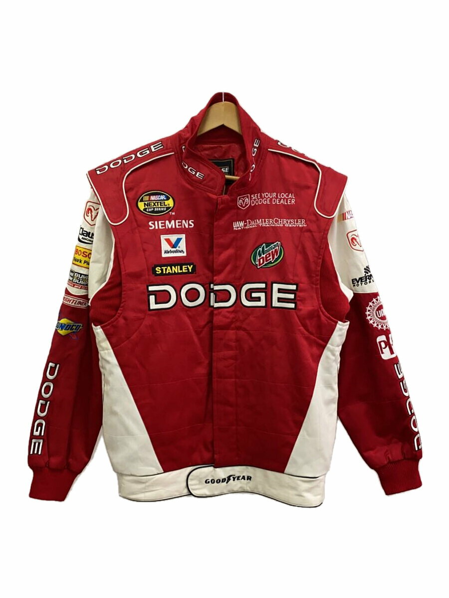【中古】DODGE/レーシングジャケット/S/コットン/RED【メンズウェア】