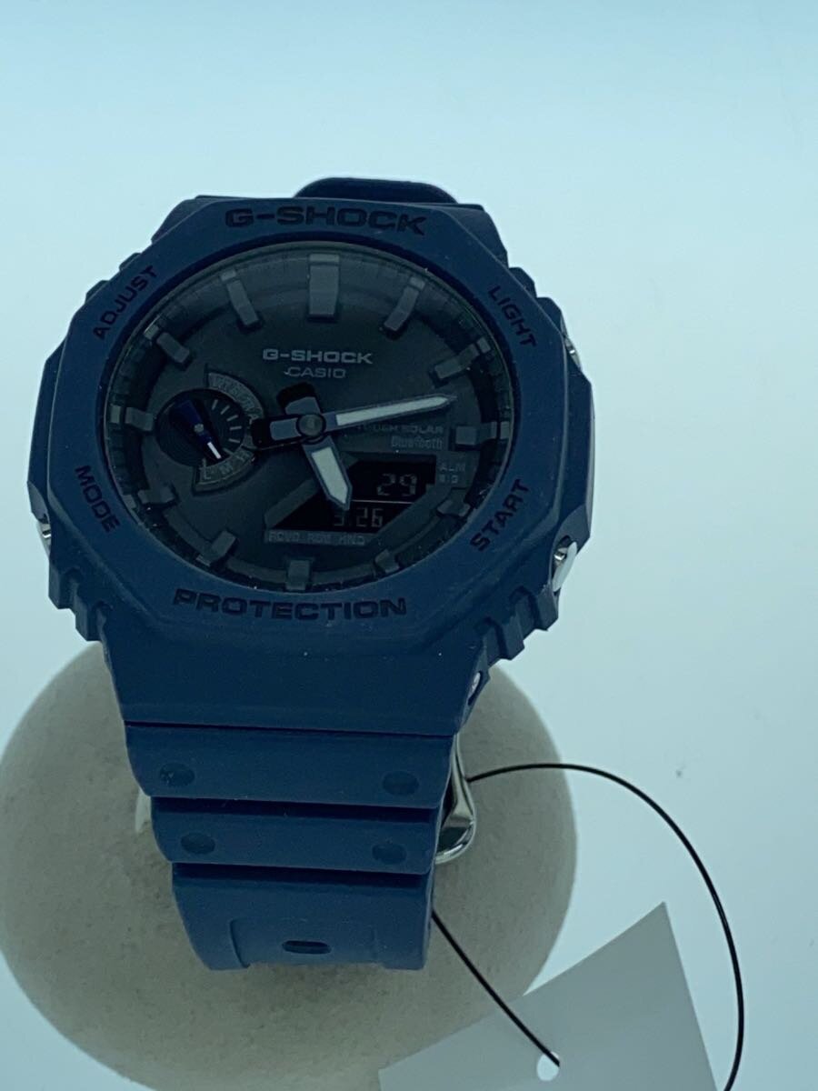 【中古】CASIO◆ソーラー腕時計_G-SHOCK/デジアナ/--/BLK/NVY【服飾雑貨他】