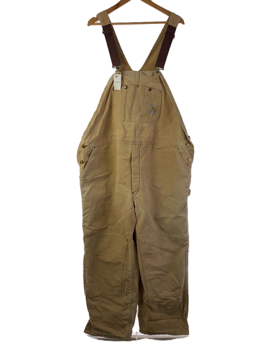 【中古】Carhartt◆80-90S/ダック地/裏地キルティング/オーバーオール/--/コットン/CML【メンズウェア】