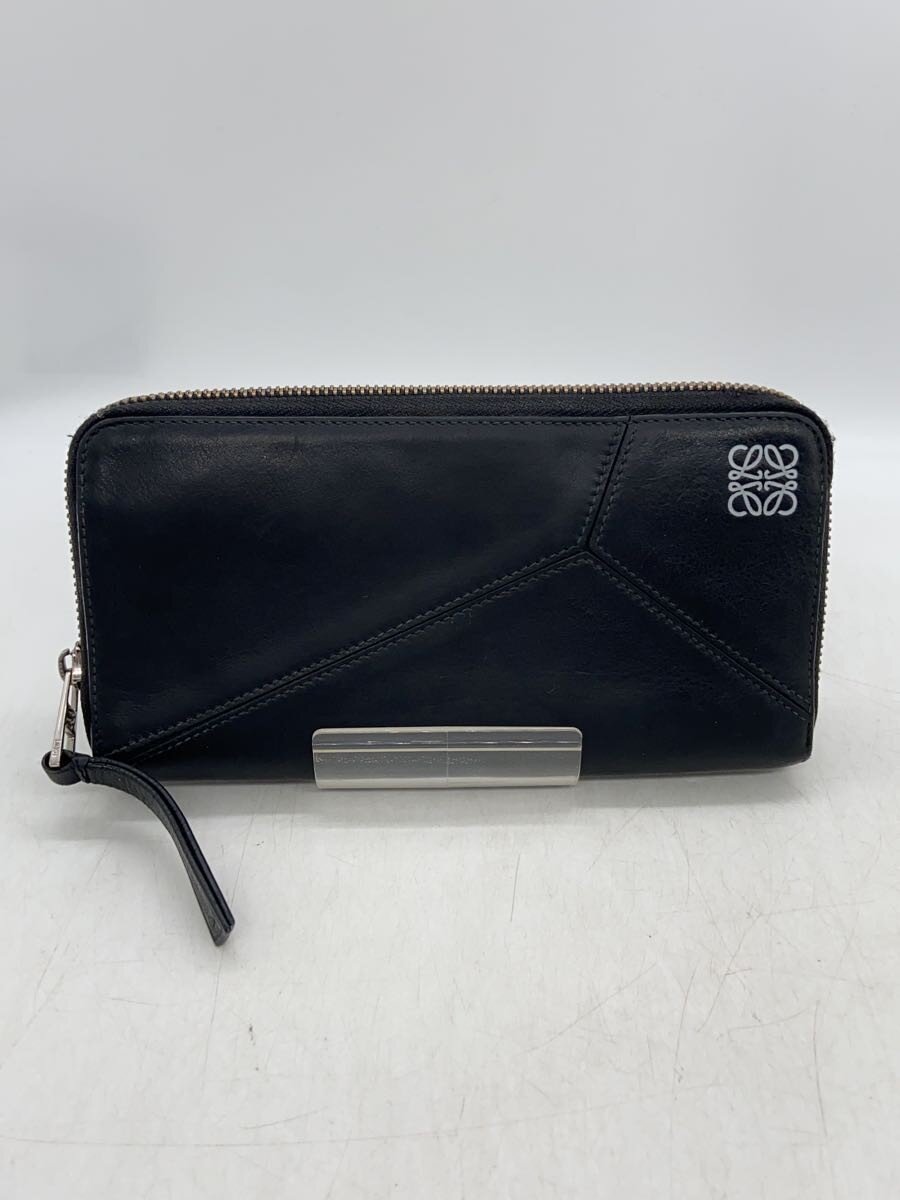 【中古】LOEWE◆長財布/レザー/BLK/メンズ【服飾雑貨他】