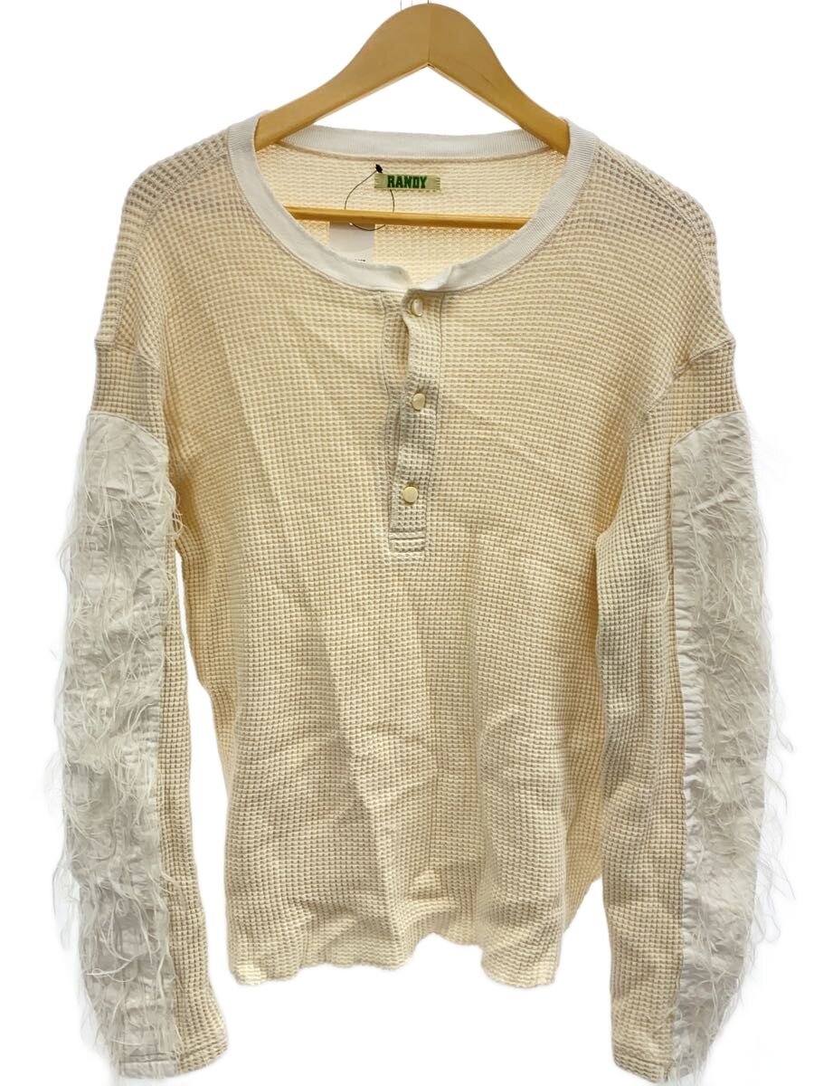 RANDY◆25SS/ICICLES/ヘンリーネックカットソー/2/コットン/IVO/SS25-RCS06
