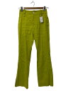 【中古】ISSEY MIYAKE◆リネンレーヨンロングパンツ/1/リネン/YLW/IM23FF006【レディースウェア】