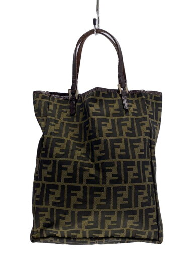 【中古】FENDI◆ズッカ柄/トートバッグ/--/KHK【バッグ】 【中古】FENDI◆ズッカ柄/トートバッグ/--/KHK【バッグ】