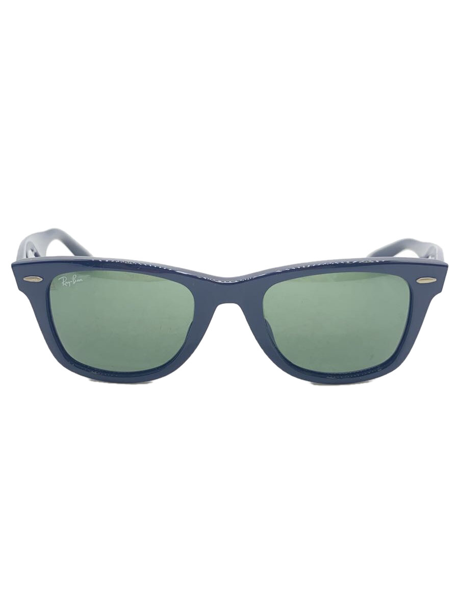【中古】Ray-Ban◆サングラス/ウェリントン/セルロイド/BLK/GRN/メンズ/RB2140-F【服飾雑貨他】