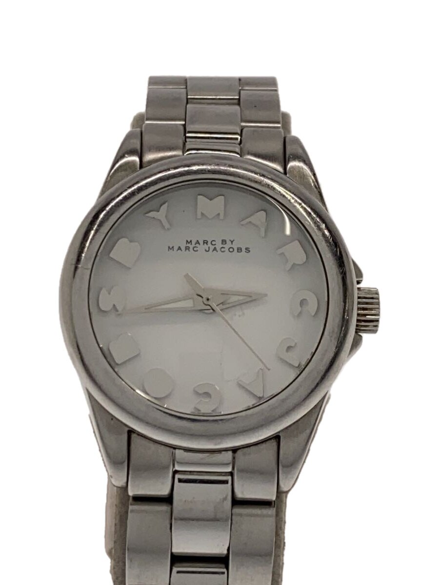 【中古】MARC BY MARC JACOBS◆クォーツ腕時計/アナログ/--/WHT/SLV/MBM3115【服飾雑貨他】